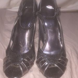 Black and Silver heels